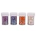 Maddie Rae's Sequins, Set of 12 (20g ea), Assorted Jars w Iridescent Colors & Shapes - Hearts, Stars, Flowers and Snowflakes - Supplies, Mini Decorations for Resin, Clothes, & Scrapbooking, Gift