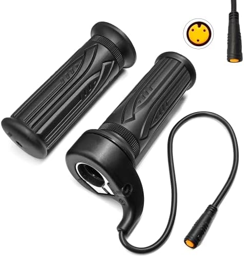 MUSELK Electric Bike 20X Half/Full Twist Throttle Left/Right Handle Throttle 3PIN Female Connector for BBS01 BBS02 BBSHD Mid Motor Electric Bicycle Accelerator