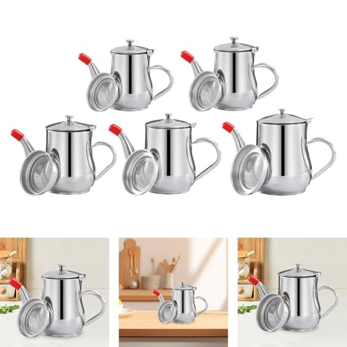 Image of ATORSE Oil Pot Kitchen Storage Oil Strainer Container for Kitchen Grease Restaurant 13oz