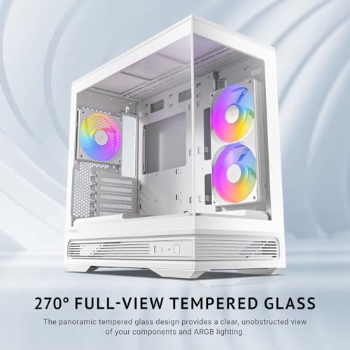 Image of Antec C2M ARGB, Micro ATX PC Case, 3 PWM ARGB Fans Included, White