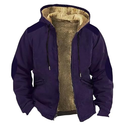 Sweat a capuche homme veste zippee grande taille veste sportswear hiver manches longues