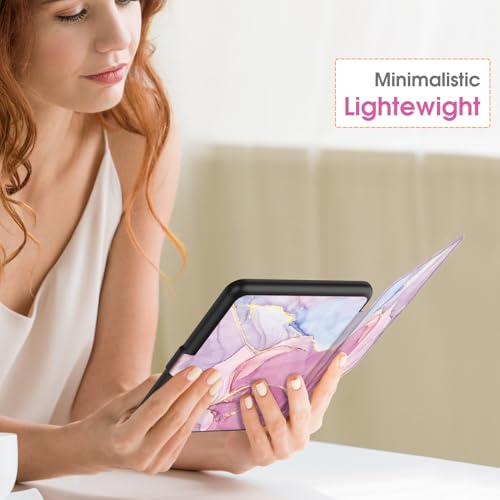 Image of Fintie Case for 7 inch All-New Kindle Paperwhite (12th Generation, 2024) and Kindle Colorsoft Signature Edition - Slim Lightweight Shell PU Leather Protective Cover with Auto Sleep /Wake,Glittering Marble