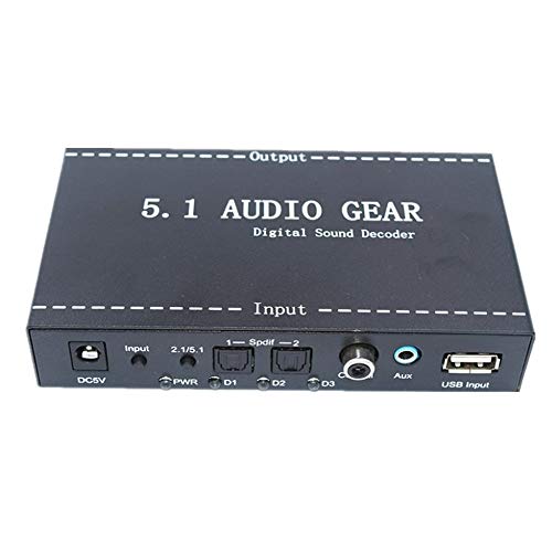 Décodeur Audio numérique Dolby DTS 5.1, décodeur intégré AC3 + RCA3.5 Audio + Lotus Head Cover