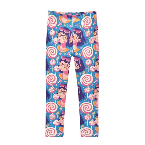 Lollipop Girl Kids Girl's Leggings Stretchy Full Length Leg Yoga Pants Running