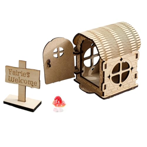 Kit de bricolaje caseta de de madera – Decoración para librería de madera, kit de construcción de mini casita para , cumpleaños, alféizares de ventanas, escritorios para niñas y niños