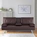 Naomi Home Futon Sofa Bed with Armrest Espresso