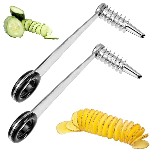 2 Pcs Piranha Spiral Knife