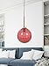 Ornamenta Handmade Blown Glass Red Pendant Light with Brass Finish | Modern Hanging Lamp for Kitchen Island, Dining | Living | Customizable Colors & Sizes (6-12 Inches) | Ceiling Light Fixture