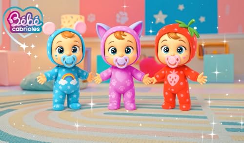 Lansay | Mon BÉBÉ CABRIOLES – Mimi Le Chat | Poupée Interactive en Pyjama Chaton | Fait des Galipettes Amusantes | Corps Tout Doux et Câlin | Jouet Éveil 2 Ans et + | Bébé Fille ou Garçon