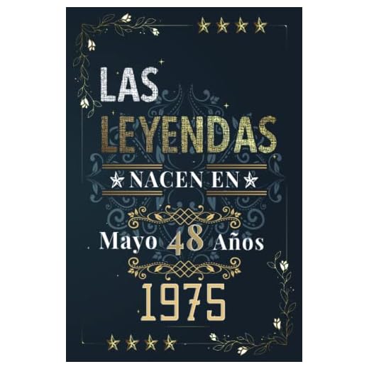 LAS LEYENDAS NACEN EN MAYO EL AÑO 1975: 48 Aniversario Cuaderno personalizado 48 años regalos Feliz 1975 cumpleaños ideas de regalos