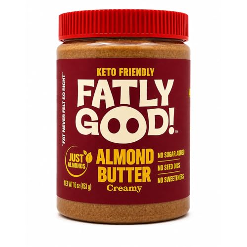 Fatly Good 100% Natural Creamy Almond Butter 16 oz –