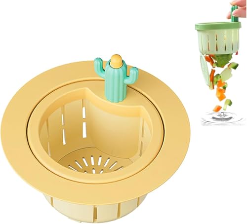 Colador para fregadero de cocina con cesta automática y espaciador
