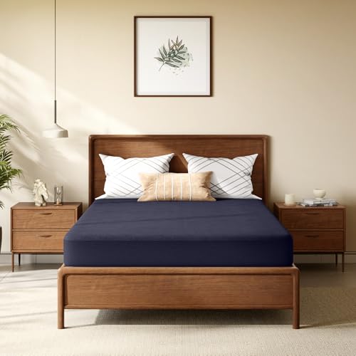 Image of Frido Waterproof Mattress Protector Single Size with 100% Spill-Proof TPU Membrane, Breathable Anti-Allergen Terry Fabric, Machine Washable, Bed Protector Cover (Royal Blue, 72 Inches X 36 Inches)