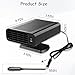 Portable Car Heater 12V, 150W 2-in-1 Heater & Cooler Fan with 360° Rotatable Quick Defroster and Defogger, Plug in Cigarette Lighter for Car, Truck, Van, RV, SUV