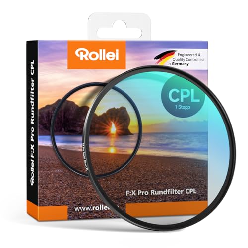 Rollei F:X Pro CPL Rundfilter 82 mm Polfilter mit hoher Farbtreue und Reflexionsfreiheit für Klare Lebendige Bilder Wetterfester Schraubfilter aus Premium-Glas für Kameraobjektive