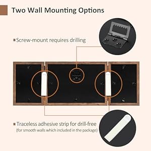 Sonefreiy 3 picture frame 5×7 and 4×6 photo collage frame for wall rustic hinged folding multi picture frames tabletop brown wooden frame gifts for mom grandma family friends  urban country home decor