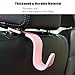 Toiyason Car Seat Headrest Hook Universal Vehicle Seat Hook Hangers Interior Storage Organizer for Purse Handbag Coats Umbrellas Grocery Bags 4 Pack Pink