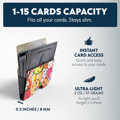 Slim RFID Blocking Card Holder & Money Clip - Aluminum Wallet for Men & Women – Front Pocket Metal Minimalist Wallet Holds 15 Cards – Credit Card Holder - Durable, Lightweight, Unique Engraved Design3