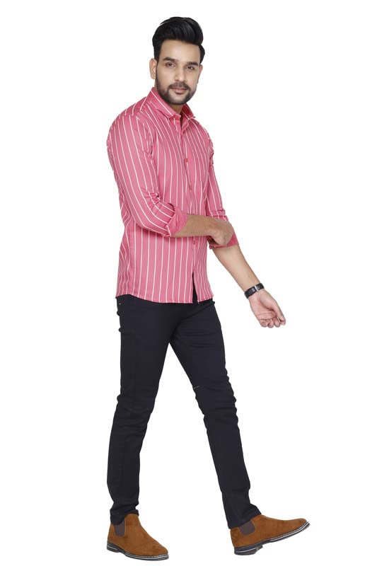 Image of Pure Cotton Solid Slim Fit Semi Casual Shirt for Men's & Boy's (Pack of 1)