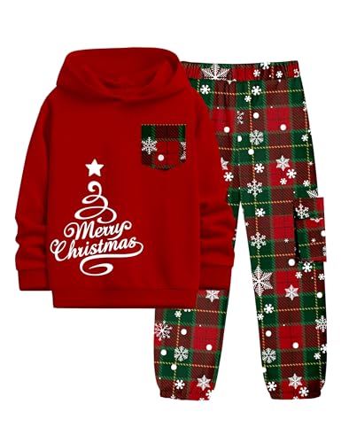Image of KANGKANG Boys Clothes Two Piece Long Sleeve Hooded Sweatshirt Top Camouflage Sweatpants Fall Outfits Winter Clothes Set 6-16Y