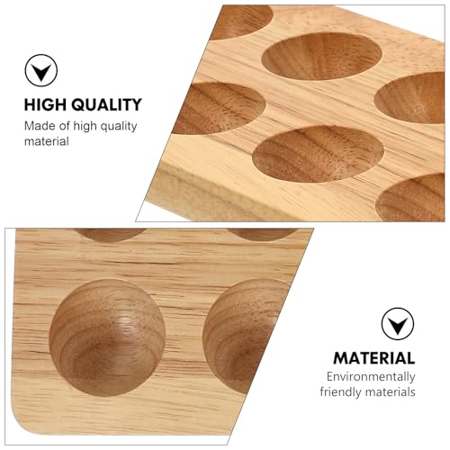 Huevera de madera doble para un desayuno organizado y práctico en la encimera 6