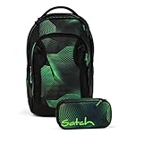 Satch Match Plus Schulrucksack Set 2tlg. inkl. Schlamperbox (Seismic Green)