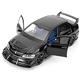 BGHSCA Compatible avec voiture miniature Mitsubishi Lancer Evolution à l'échelle 1:32, avec sons et lumières pour enfants, garçons, filles et adultes, cadeau noir BGHSCA Compatible avec voiture miniature Mitsubishi Lancer Evolution à l'échelle 1:32, avec sons et lumières pour enfants, garçons, filles et adultes, cadeau noir