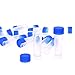 BLUECELL 50pcs Plastic Graduated Vial Tube with Screw Caps