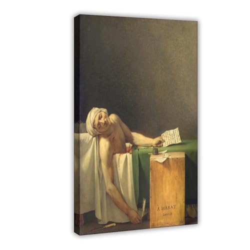 La Mort de Marat Jacques Louis David Peinture Affiche Toile Déco Murale Cadre 30x45cm