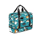Compartimento separado para zapatos: un compartimento separado con cremallera en la parte inferior, ideal para mantener tus zapatos y ropa sucia separados sin ensuciar el resto de tus pertenencias. Puede mantener tu bolsa más organizada.
