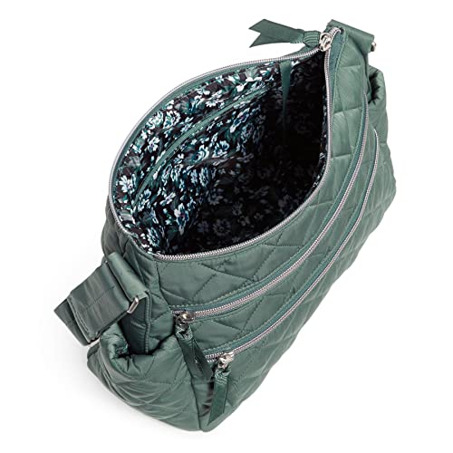 Vera Bradley Women's Performance Twill Triple Zip Shoulder Satchel Purse, Olive Leaf, One Size #TOP2