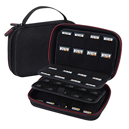 72 Switch Game Case,Games Card Holder Storage Case Compatible with Nintendo Switch Games or PS Vita Games or SD Cards,Portable Game Cartridge Holders Hard Shell Travel Storage Case,Black