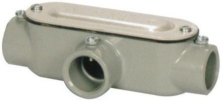 Morris 14170 EMT Set Screw Conduit Body, Aluminum, Type T, Cover and Gasket, 1/2" Thread Size, 1-Pack