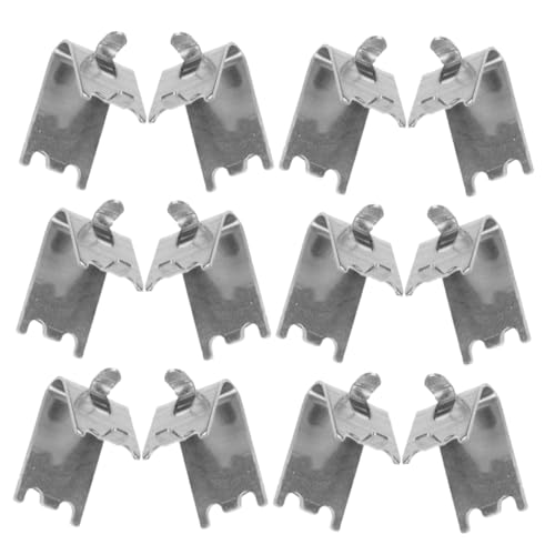 FUTUREORYY 12 piezas Ganchos de Estante para Congelador Inoxidable de Soporte de Estante para Refrigerador y Cooler Clips Resistentes y Instalación para Organizar Alimentos y Botellas