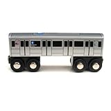 Munipals Wooden Railway NYC Subway Car E Train