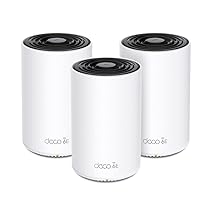 TP-Link Deco XE75 (3-pack) Mesh Router AXE5400 Wi-Fi 6E Tri-Band, Per Tutta La Casa, Porta Gigabit, 802.11ax 6 GHz, AI-Driven, TP-Link HomeShield, MU-MIMO, OFDMA