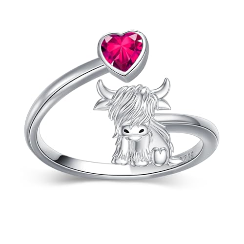 Bague juillet argent 925 réglable avec pierre de naissance de la marque PROESS