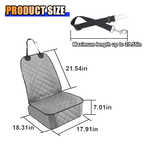 image for smilfuy Dog Car Front Seat Cover with Side Flaps, Waterproof & Scratch