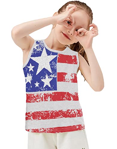 Little Hand Toddler Boys 4th of July Tank Tops Kids American Flag T-Shirts Patriotic Sleeveless Tees Summer Clothes 2-7 Years2