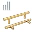 Produktbild 10 Stück Möbelgriffe Gold 96mm Küchenschrank Griffe Edelstahl Türgriffe - Goldenwarm Modern Griffe für Schublade Stangengriff