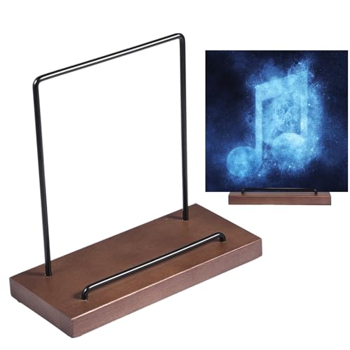 Portadischi - Supporto per album da tavolo in legno, display semplice ed elegante, organizer multiuso | Supporto di lunga durata per dischi, libri, foto, certificati, fumetti, uffici, casa, studio, de