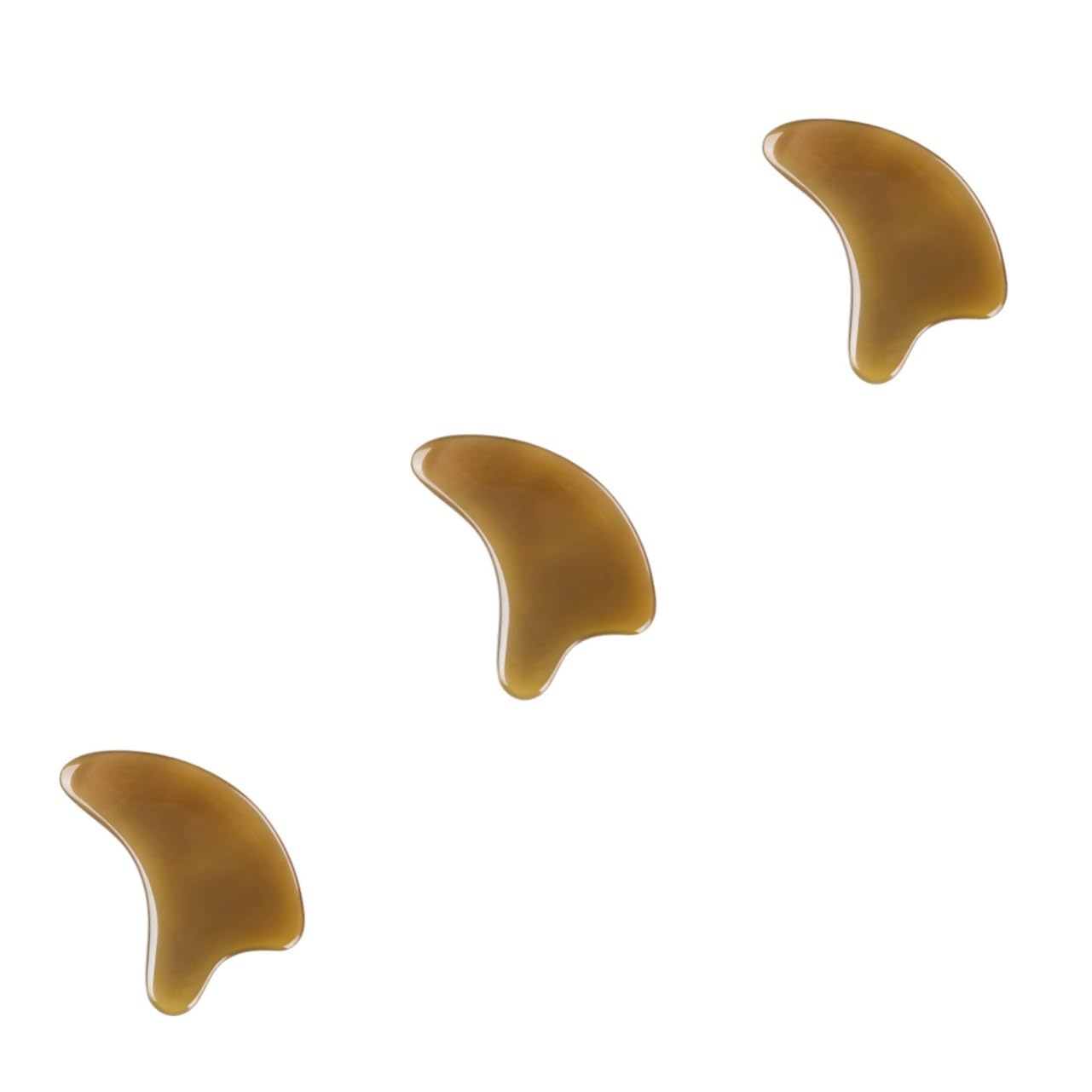 FRCOLOR Lot de 3 planches à guasha pour massage du visage - Jade - Grattoir en jade - Pour le visage - Anti-âge - Appareil de massage naturel