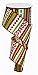 Loopy Stripes Christmas Wired Edge Ribbon - 10 Yards (White, Red, Lime, 2.5")