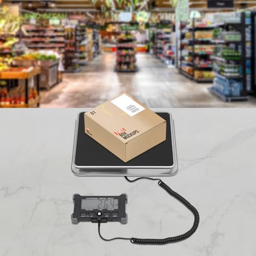Báscula postal digital comercial de acero inoxidable 440 lb miniatura 5