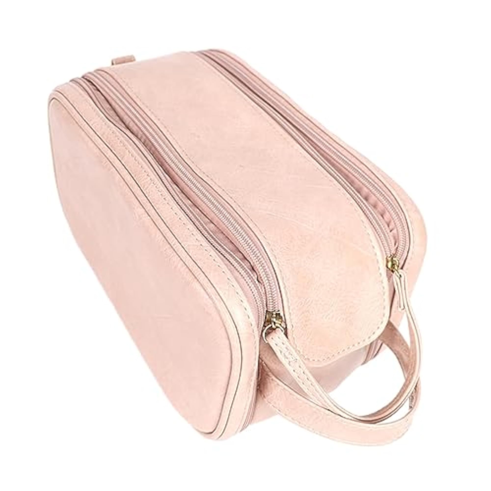 Portable Makeup Bag, Toiletry Bag for Blush and Brushes, Pink