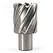 Annular Cutter JESTUOUS 3/4 Inch Weldon Shank 1-1/4 Cutting Diameter 1-1/4 Cutting Depth with Two-Flat HSS Kit for Magnetic Drill Press,1 Piece