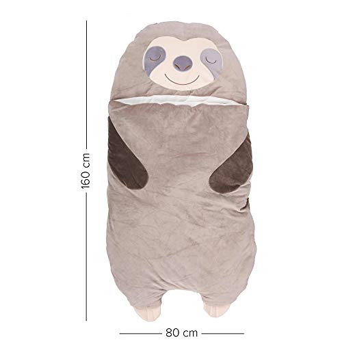 UNUS Faultier Schlafsack für Kinder, Kuscheldecke für Mädchen und Jungen, Kinderschlafsack, groß, 160x80cm - Image 7