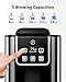 KIDISLE Hot & Iced Coffee Maker with Bold Setting, Single Serve Coffee Maker for K Cup and Grounds, 6-14 Oz Brew Sizes, 50 Oz Removable Water Tank, One Cup Coffee Machine with Reusable Filter, Black