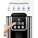 Hot & Iced Coffee Maker with Bold Setting, Single Serve Coffee Maker for K Cup and Grounds, 6-14 Oz Brew Sizes, 50 Oz Removable Water Tank, One Cup Coffee Machine with Reusable Filter, Black - Image 3