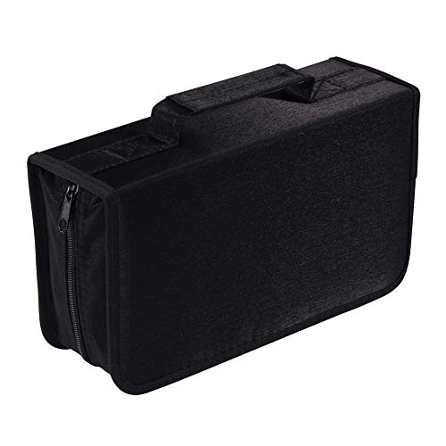 Rekukos Capacity CD/DVD case Wallet, Storage,Holder,Booklet (128 Black)